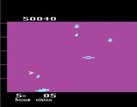 une photo d'Ã©cran de Meteor Defense sur Atari 2600